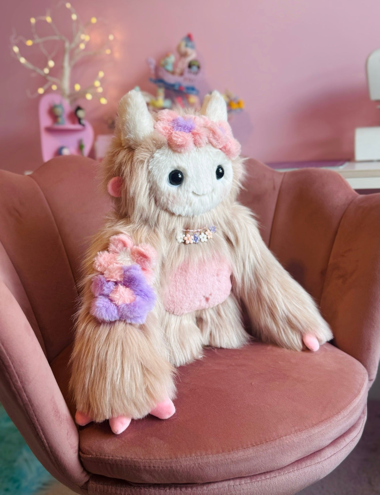 RESERVED LISTING- DO NOT BUY UNLESS YOU ARE THE INTENDED RECIPIENT. MEADOW TROLL - Handmade Luxury Weighted Pudgepuff Doll