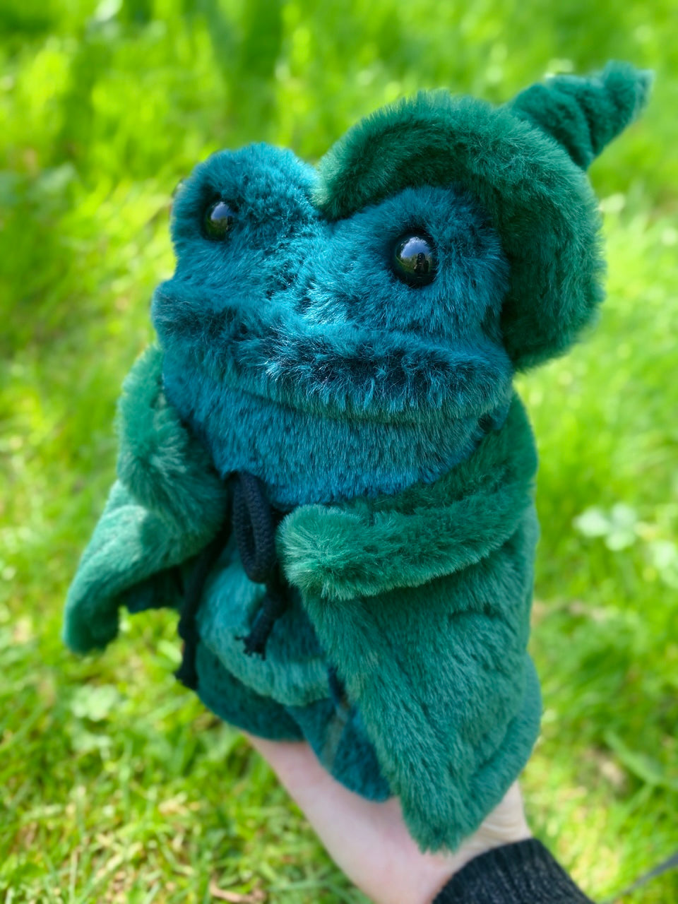 SWAMP WITCH FROG - Handmade Luxury Weighted Plush Frog Doll