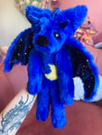MIDNIGHT DRAGON FOX - Handmade Luxury Weighted Plush Fluffy Fox Doll