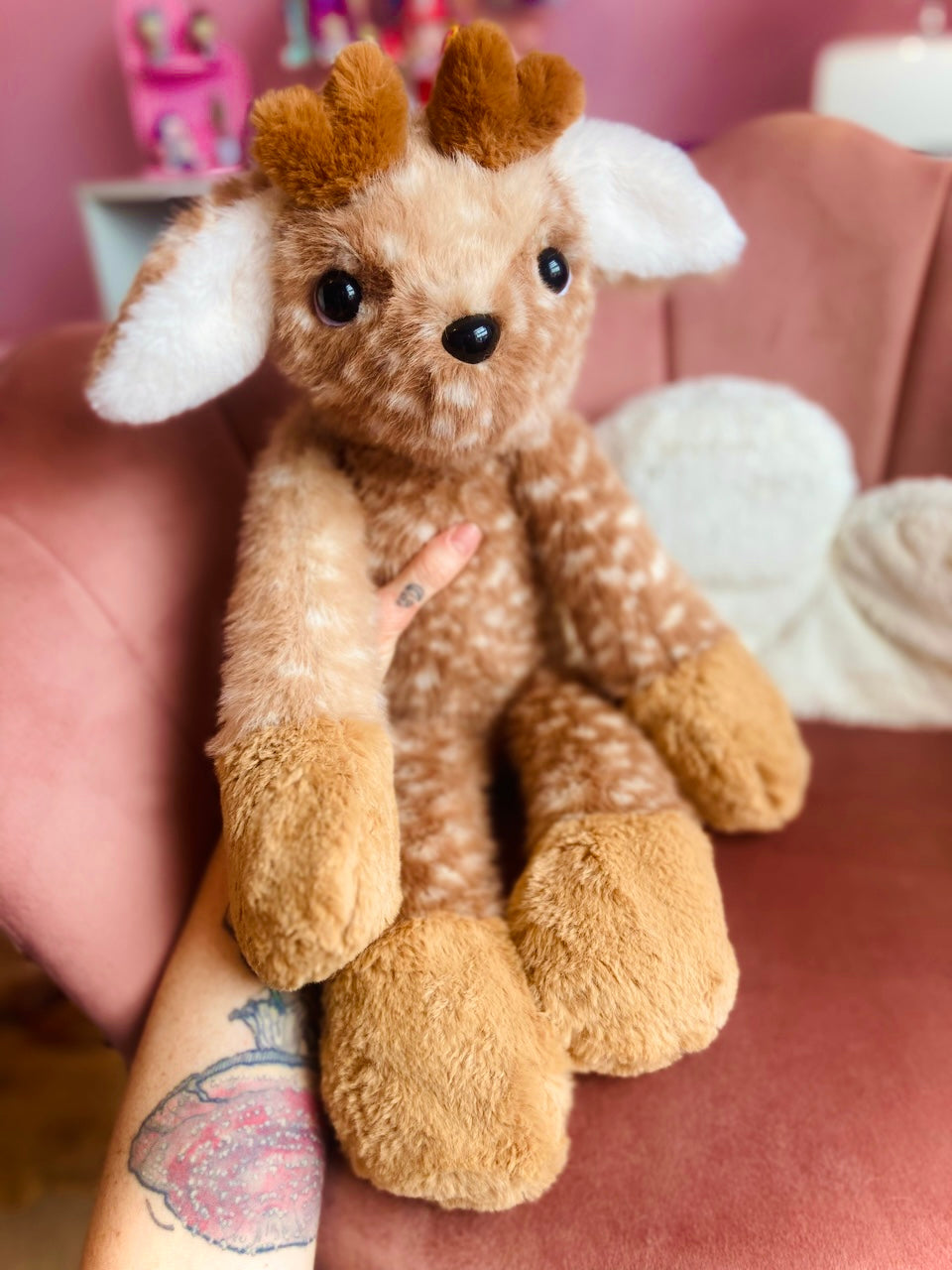 XL FERAL WOODLAND DEER - Handmade Luxury Weighted Plush Doll