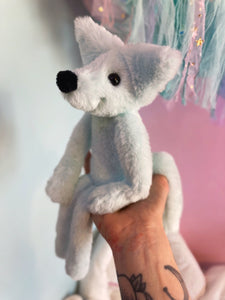 FROST FOX - Handmade Luxury Weighted Plush Fluffy Fox Doll