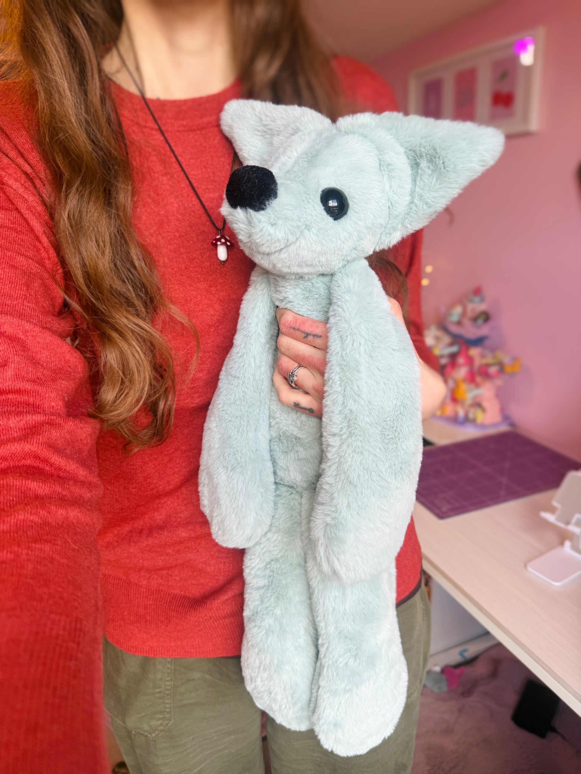 XL SEASPRAY FOX - Handmade Luxury Weighted Plush Doll