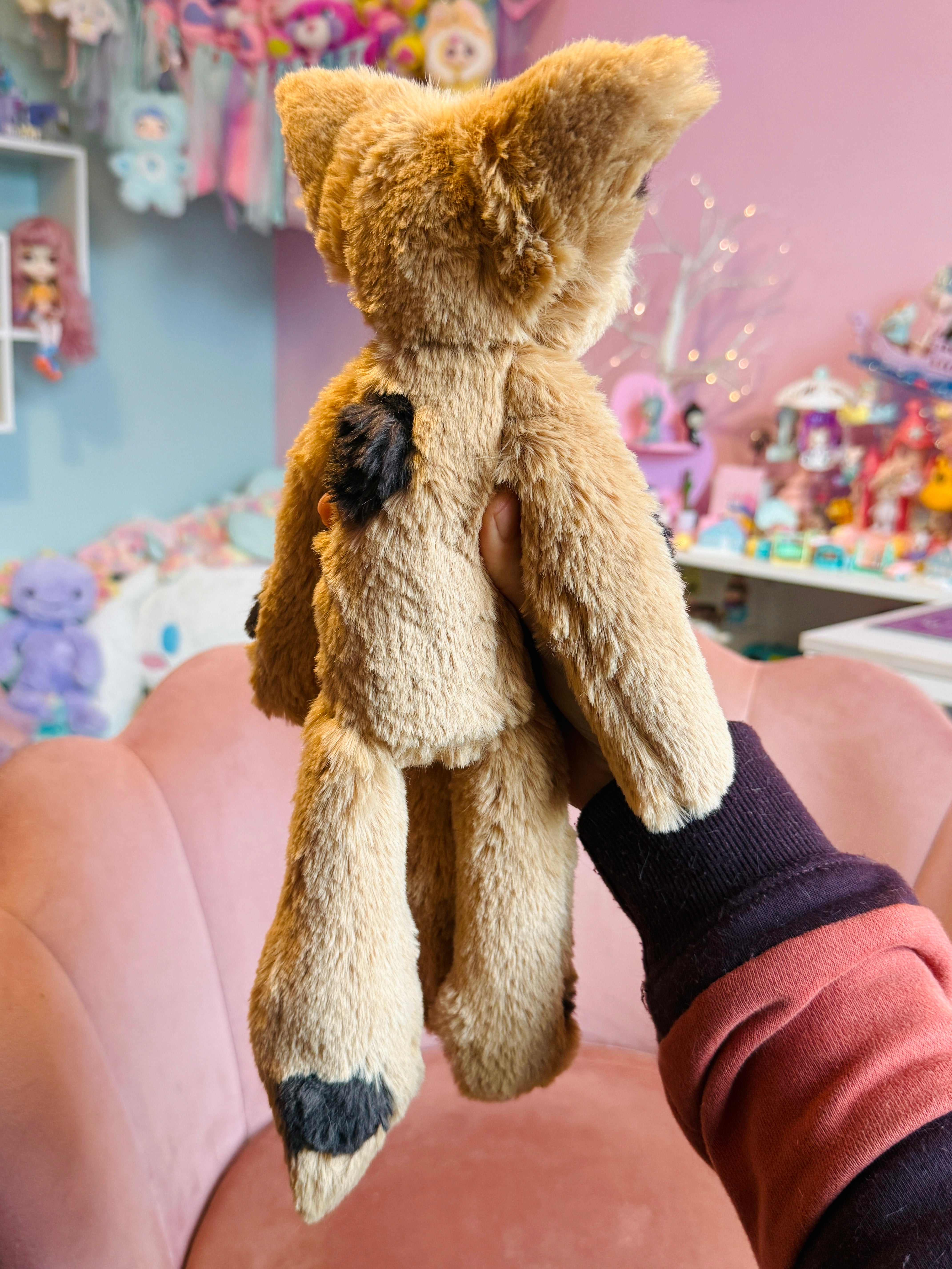 CHOC CHIP COOKIE FOX - Handmade Luxury Weighted Fox Doll