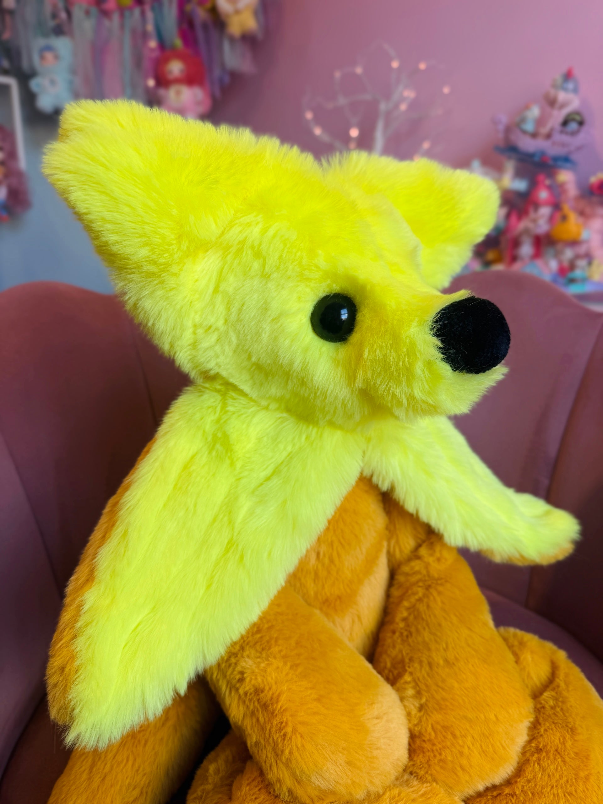 XL BANANA FOX - Handmade Luxury Weighted Fox Doll