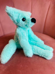 MINT SORBET FOX - Handmade Luxury Weighted Plush Fluffy Fox Doll
