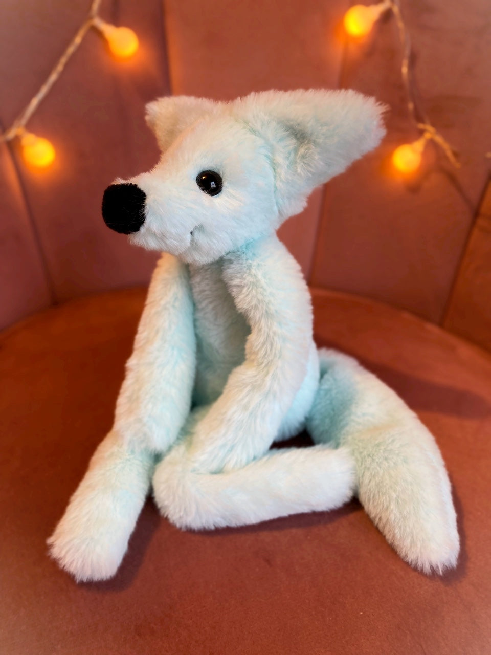 FROST FOX - Handmade Luxury Weighted Plush Fluffy Fox Doll