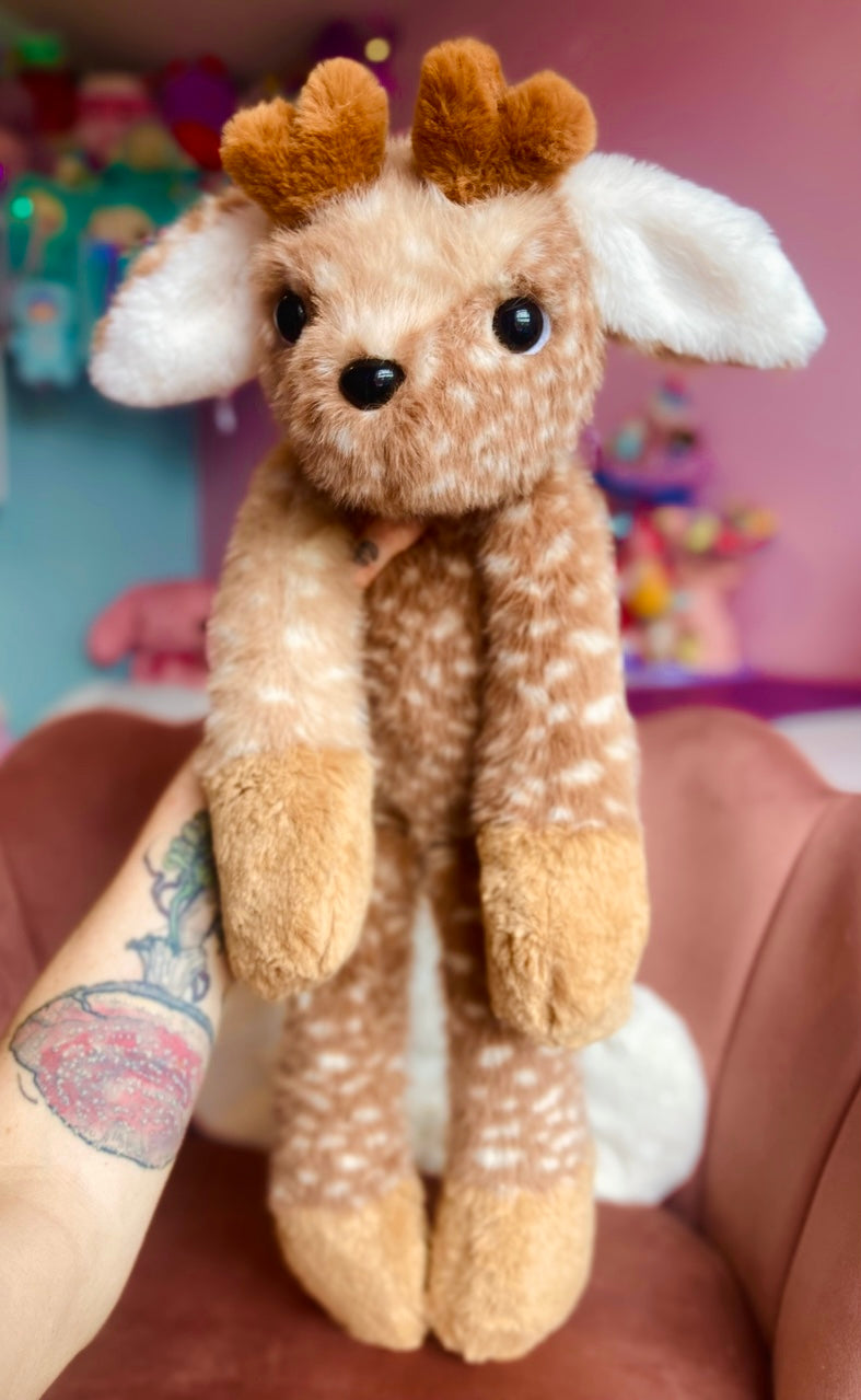 XL FERAL WOODLAND DEER - Handmade Luxury Weighted Plush Doll