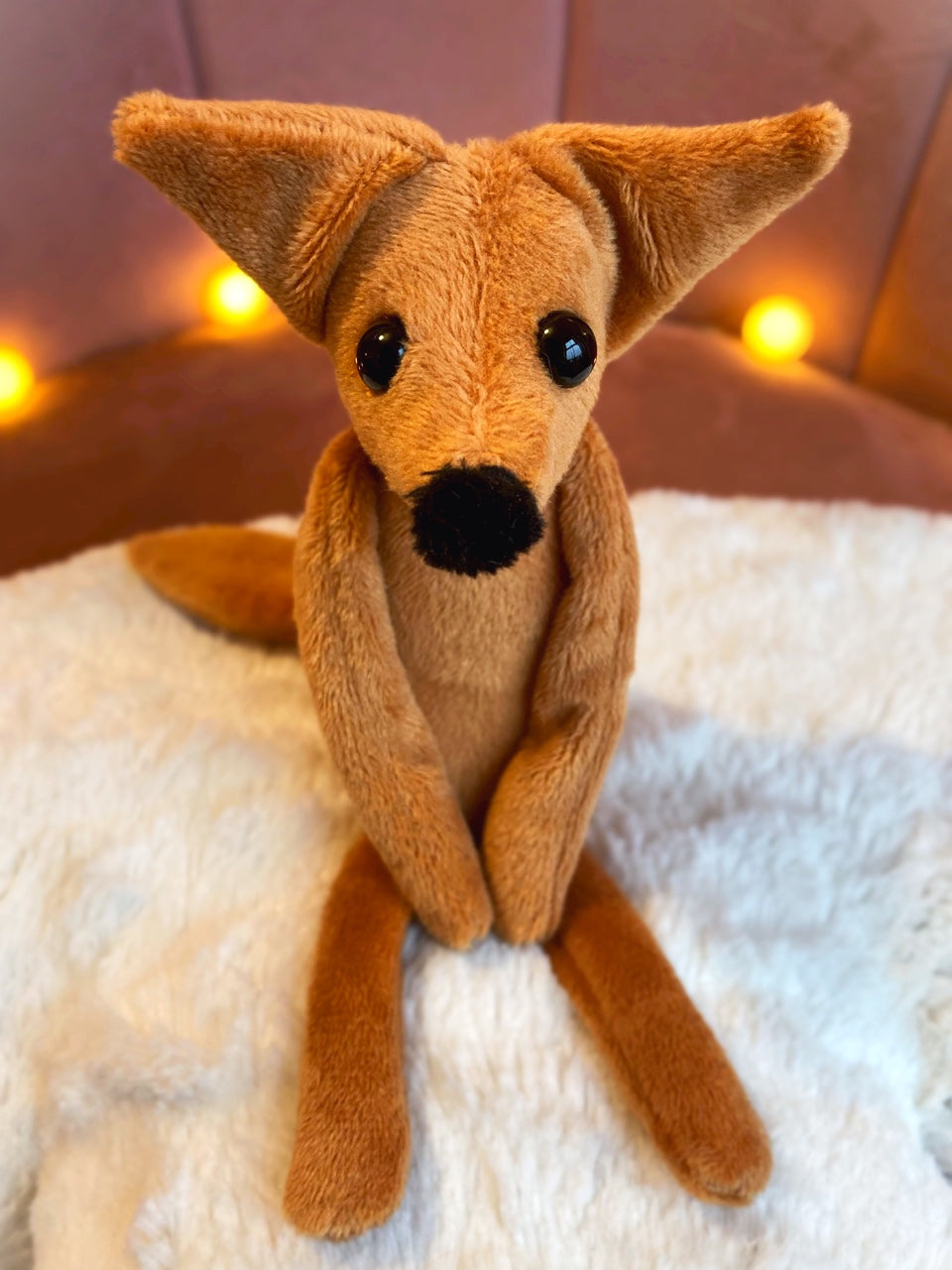 TINY RED FOX - Mini Handmade Luxury Weighted Fox Doll