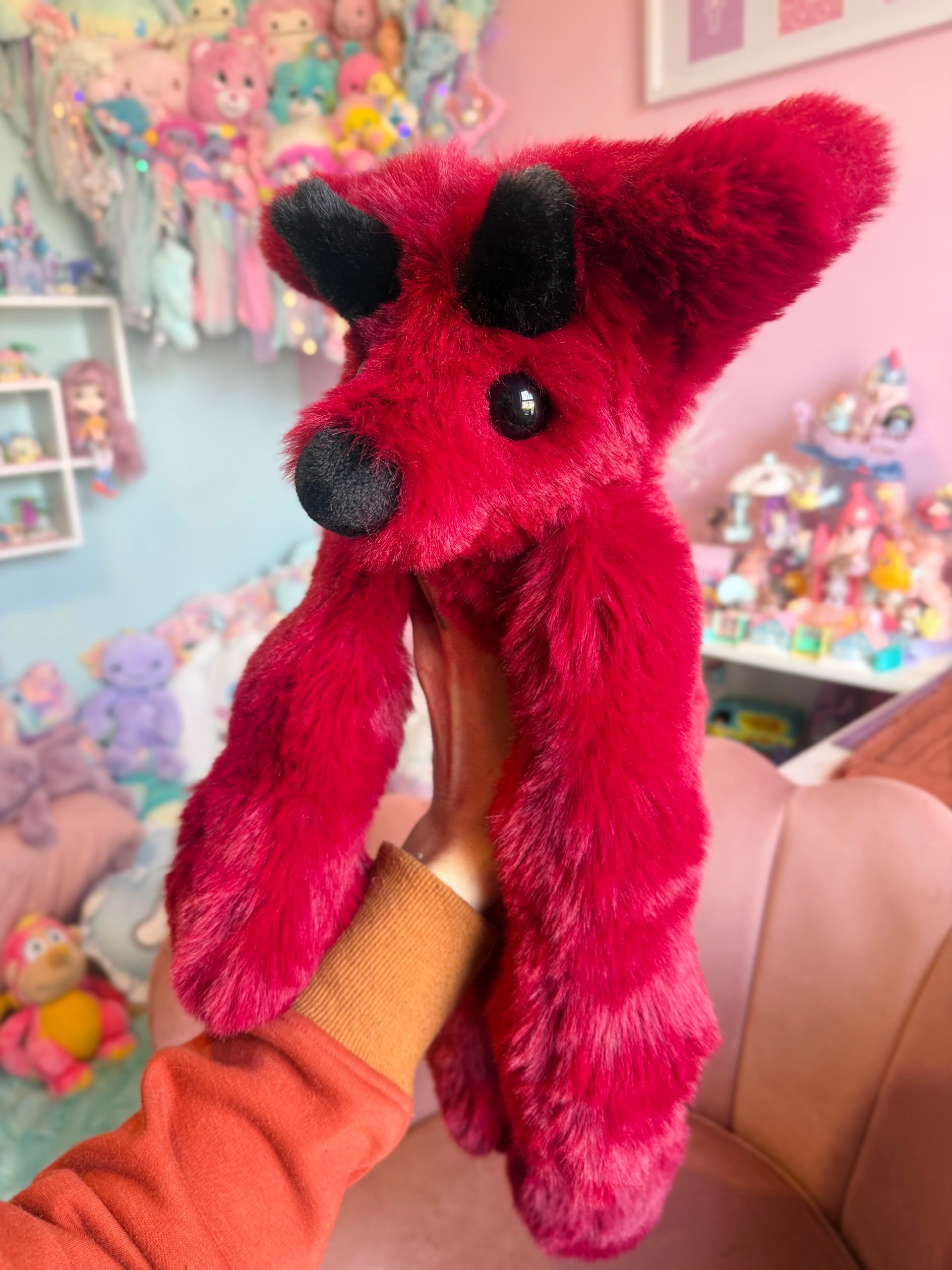XL DEVIL FOX - Handmade Luxury Weighted Fox Doll