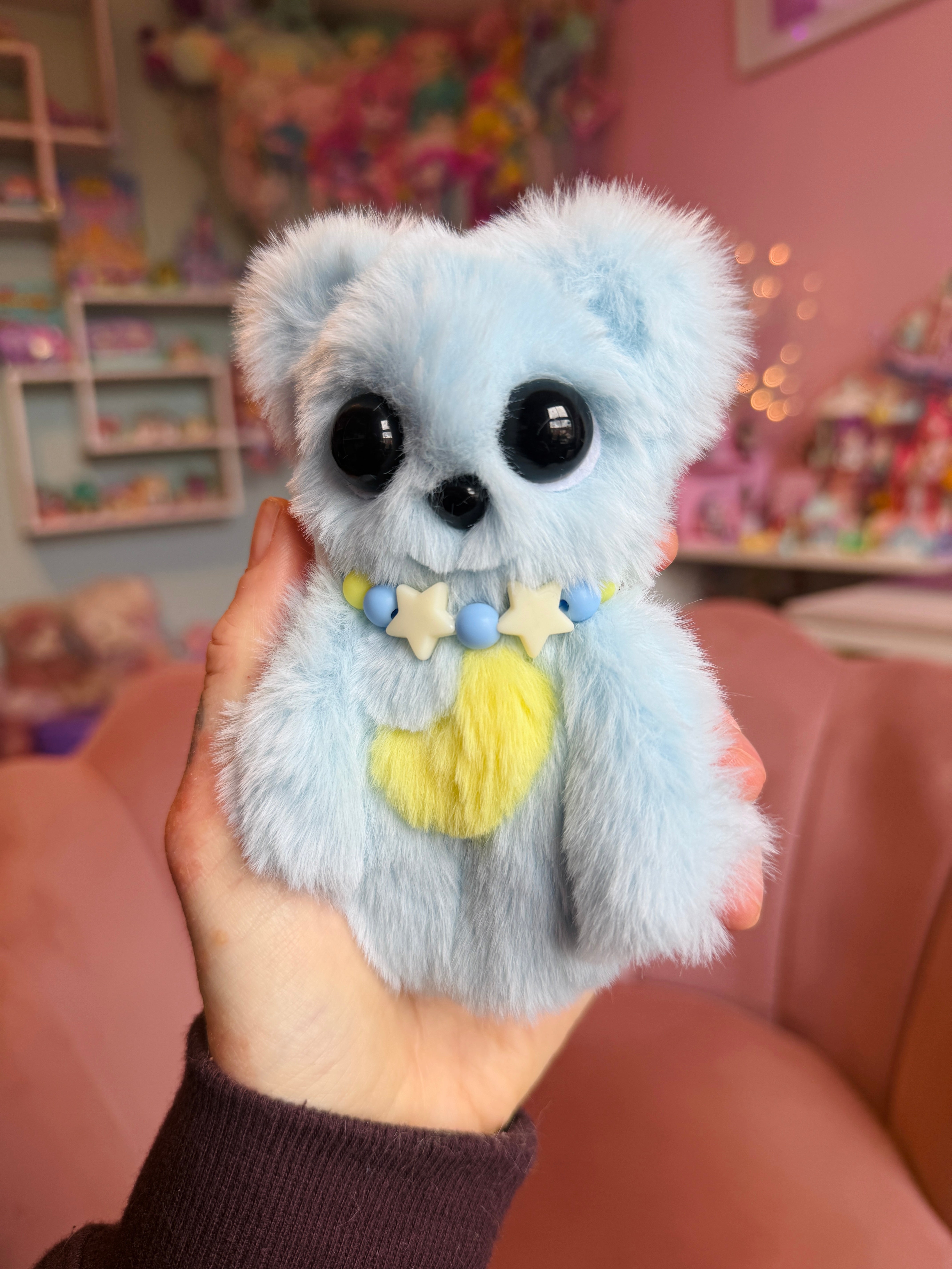 BEDTIME BEAR PALMPUFF - Handmade Mini Luxury Weighted Doll