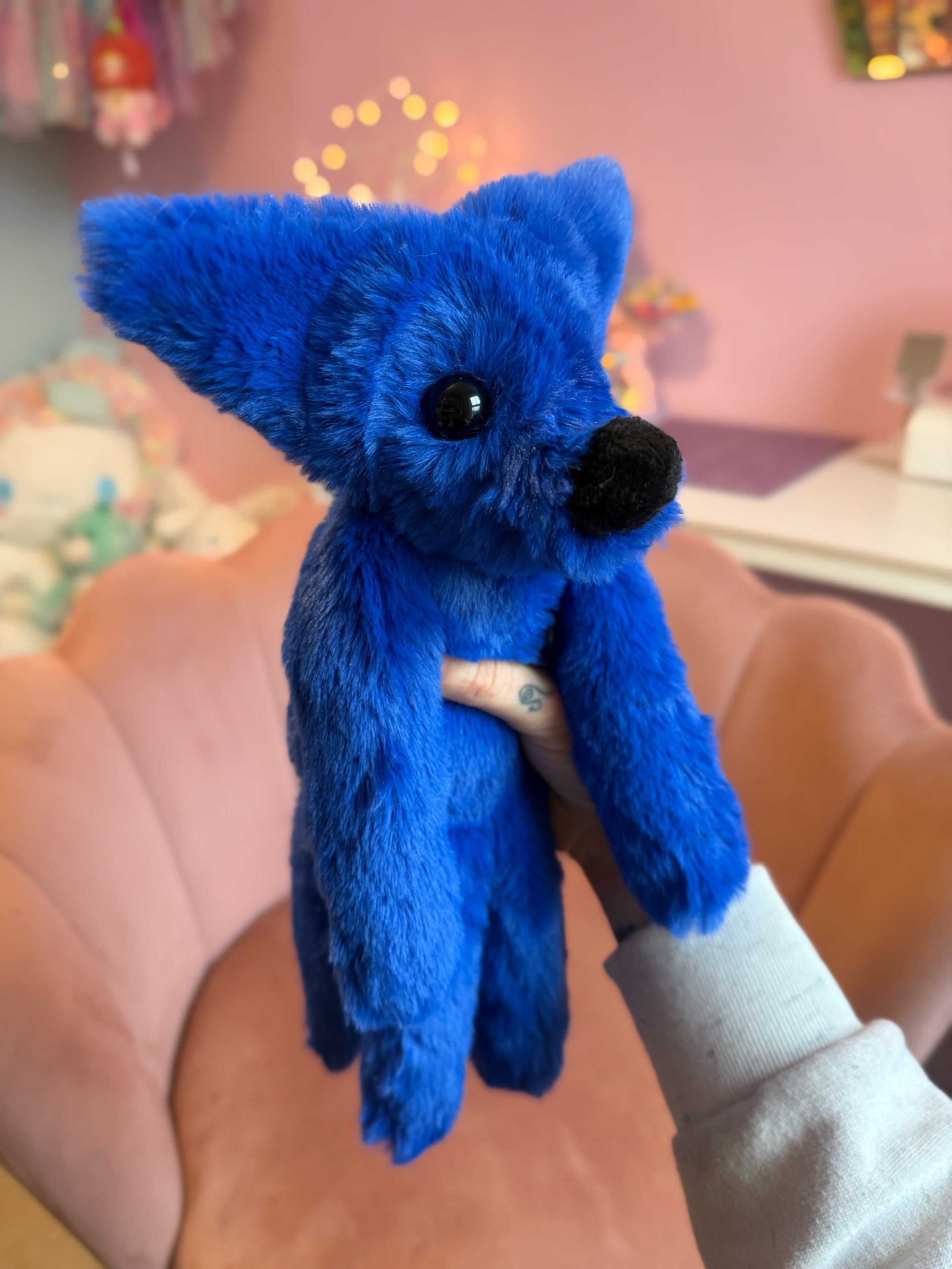 MIDNIGHT FOX - Handmade Luxury Weighted Fox Doll