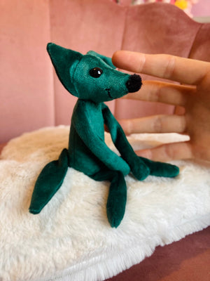 TINY FOREST FOX (A) - Mini Handmade Luxury Weighted Fox Doll