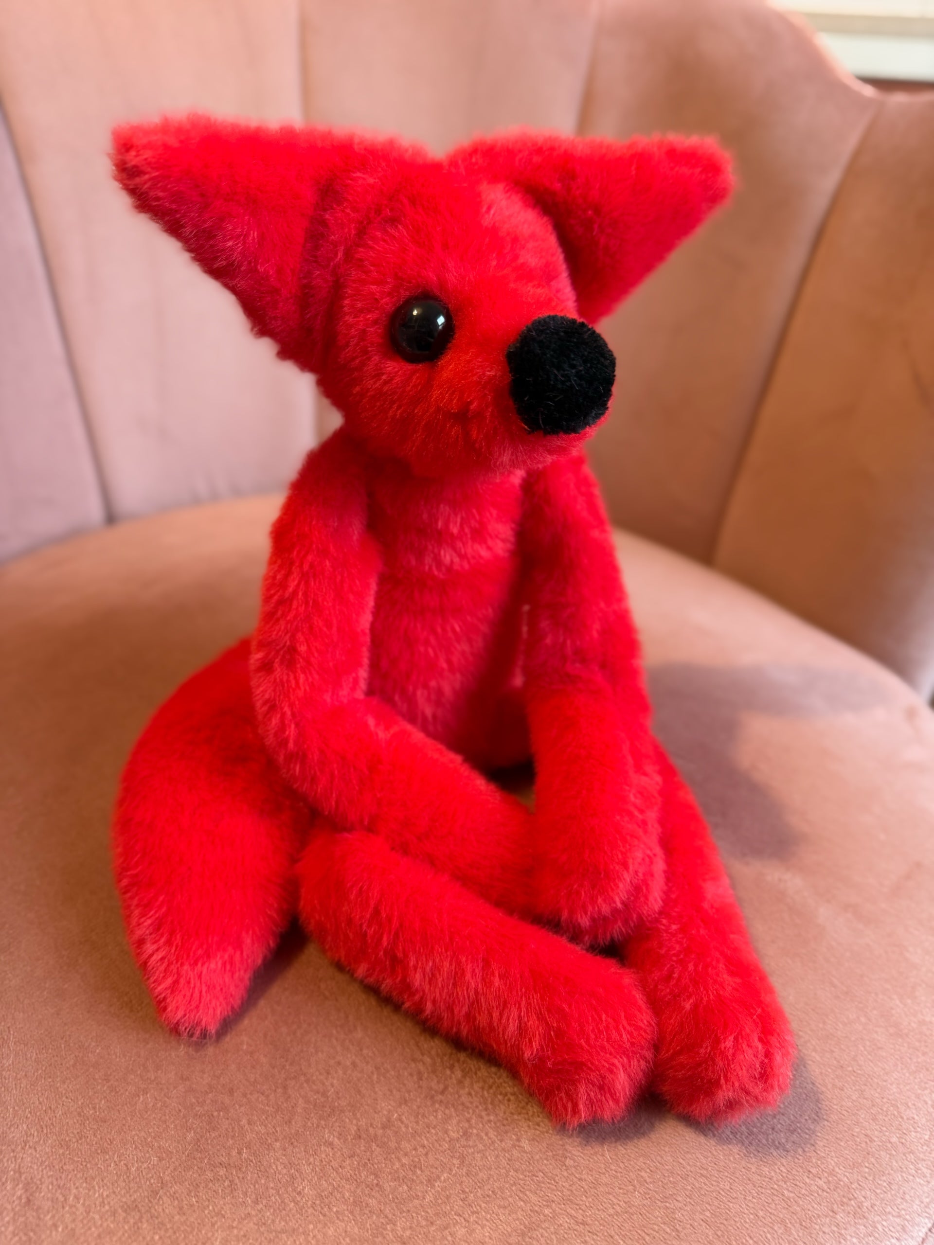 CRIMSON FOX - Handmade Luxury Weighted Fox Doll
