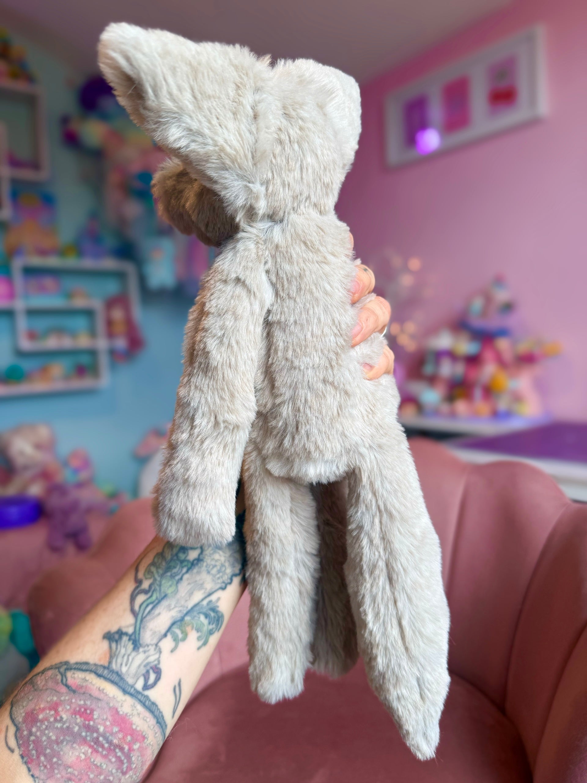 STONE FOX - Handmade Luxury Weighted Plush Fluffy Fox Doll