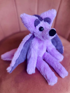 LAVENDER DRAGON FOX - Handmade Luxury Weighted Plush Fluffy Fox Doll