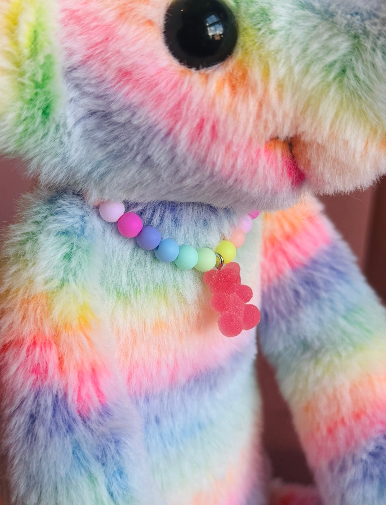 BIG RAINBOW SHERBET FOX - Handmade Luxury Weighted Fox Doll