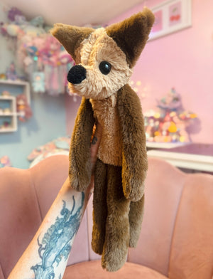 MOCHA FOX - Handmade Luxury Weighted Plush Fluffy Fox Doll