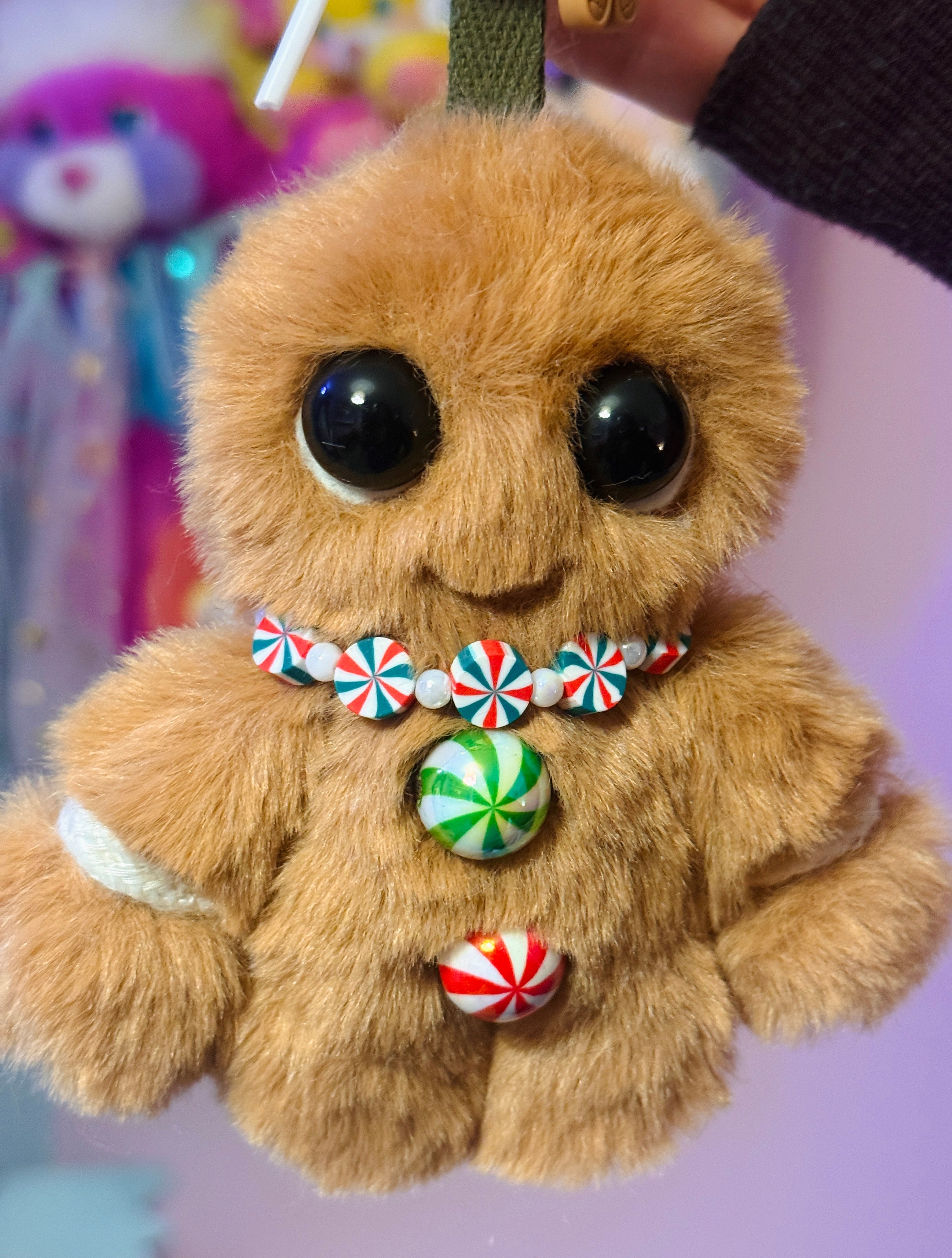 GINGERBREAD PALMPUFF PENDANT - Handmade Mini Luxury Weighted Doll