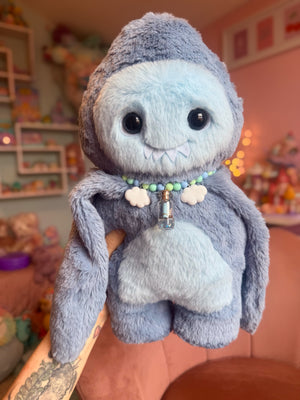 PUDDLECHOMP THE SHARK PUDGEPUFF - Handmade Weighted Pumpkin Doll