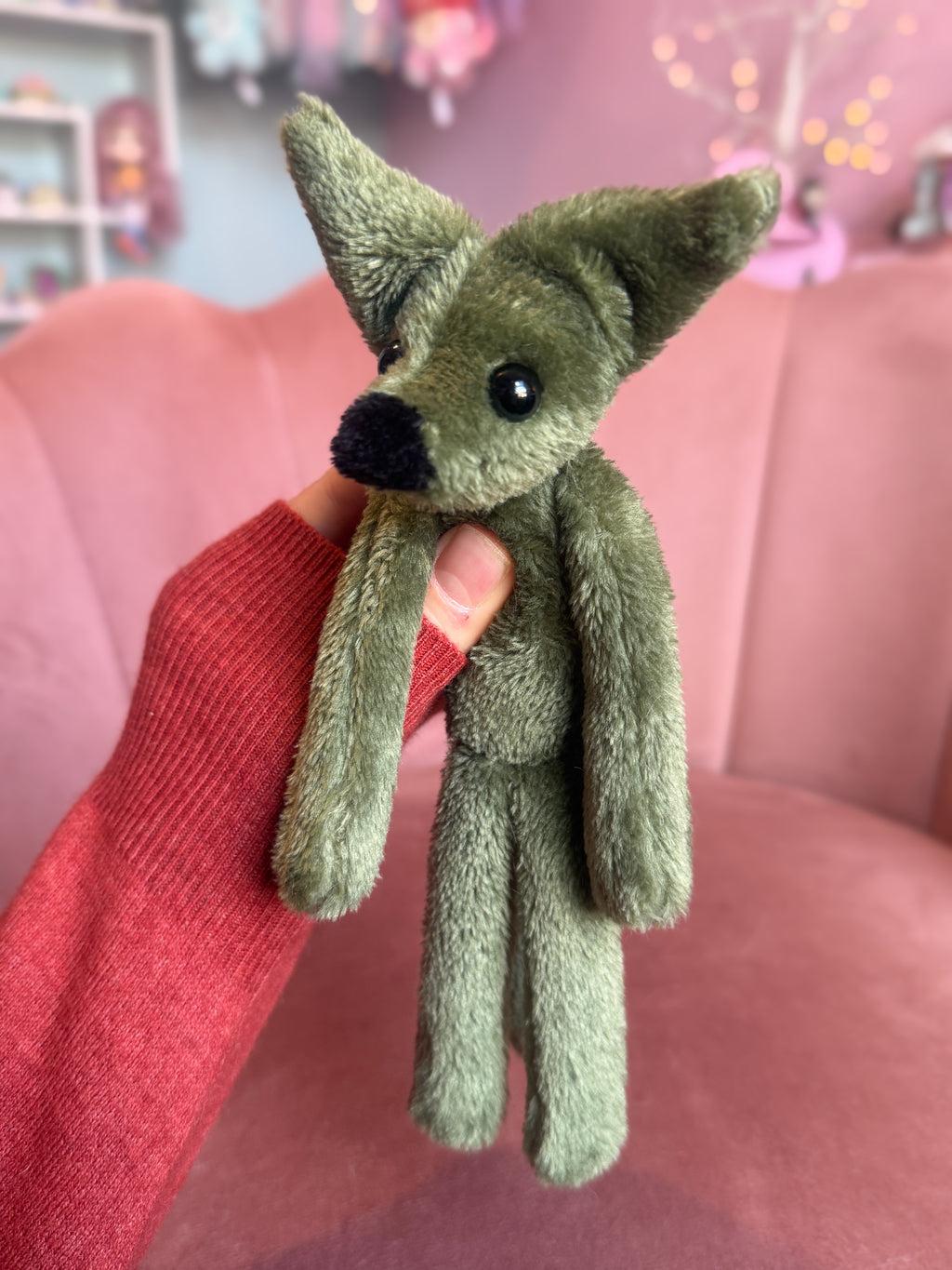 TINY HUNTER FOX - Handmade Luxury Weighted Fox Doll