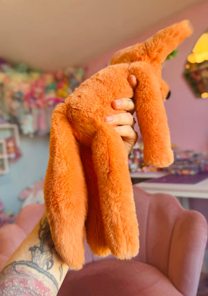 LARGE PUMPKIN PATCH FOX - Handmade Luxury Weighted Plush Fluffy Fox Doll