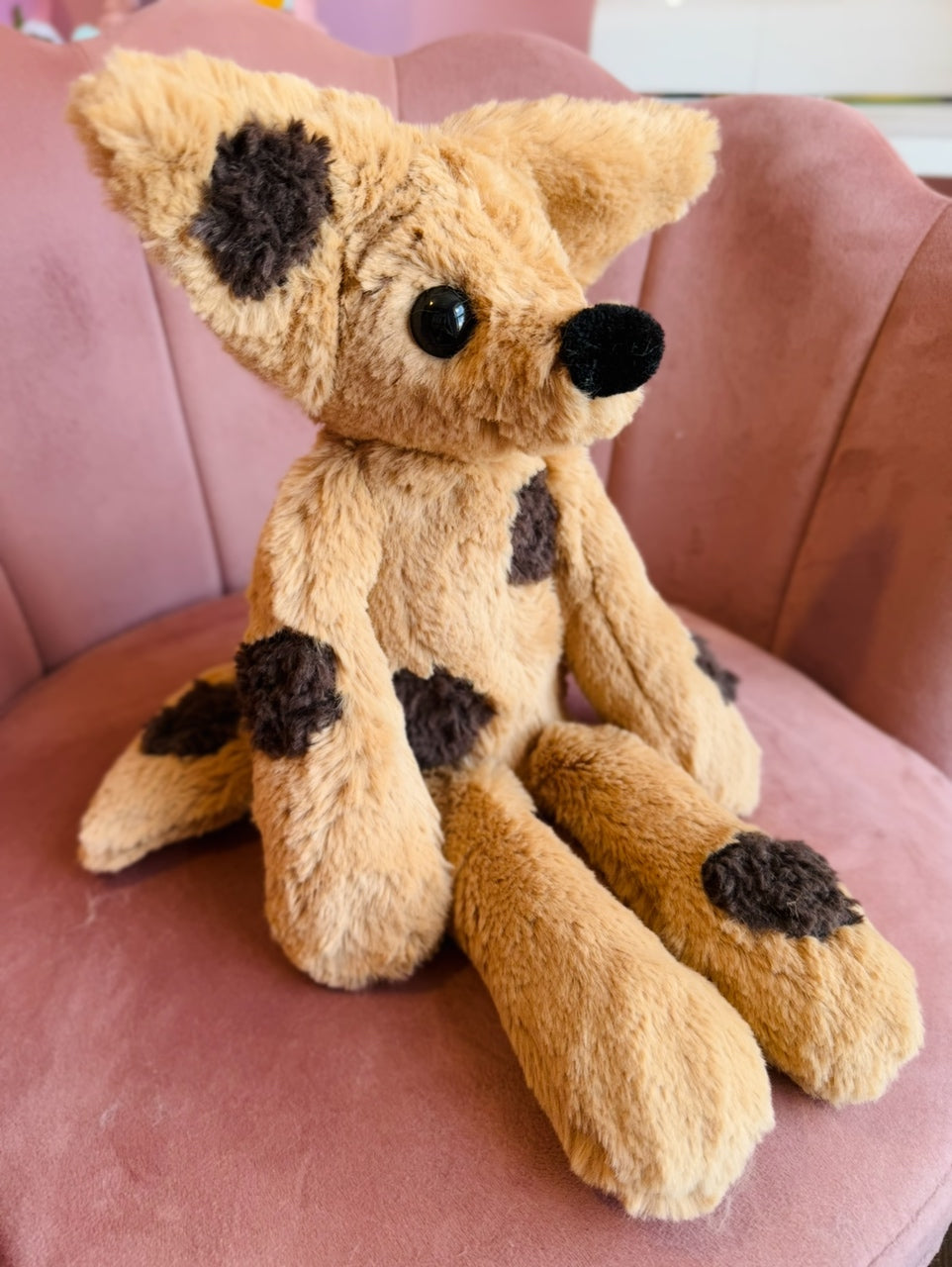 BIG CHOC CHIP COOKIE FOX - Handmade Luxury Weighted Fox Doll