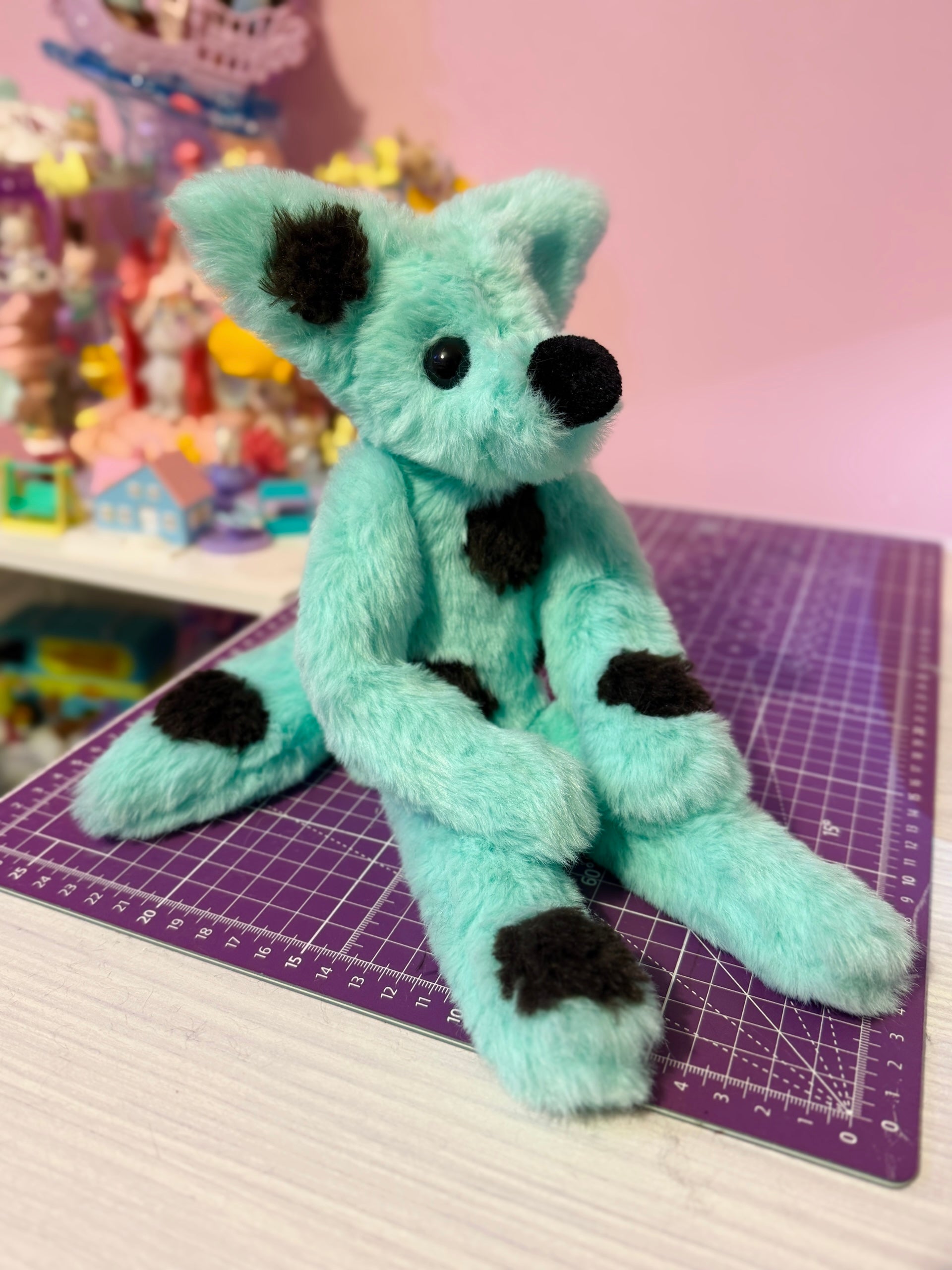 MINT CHOC CHIP FOX - Handmade Luxury Weighted Fox Doll