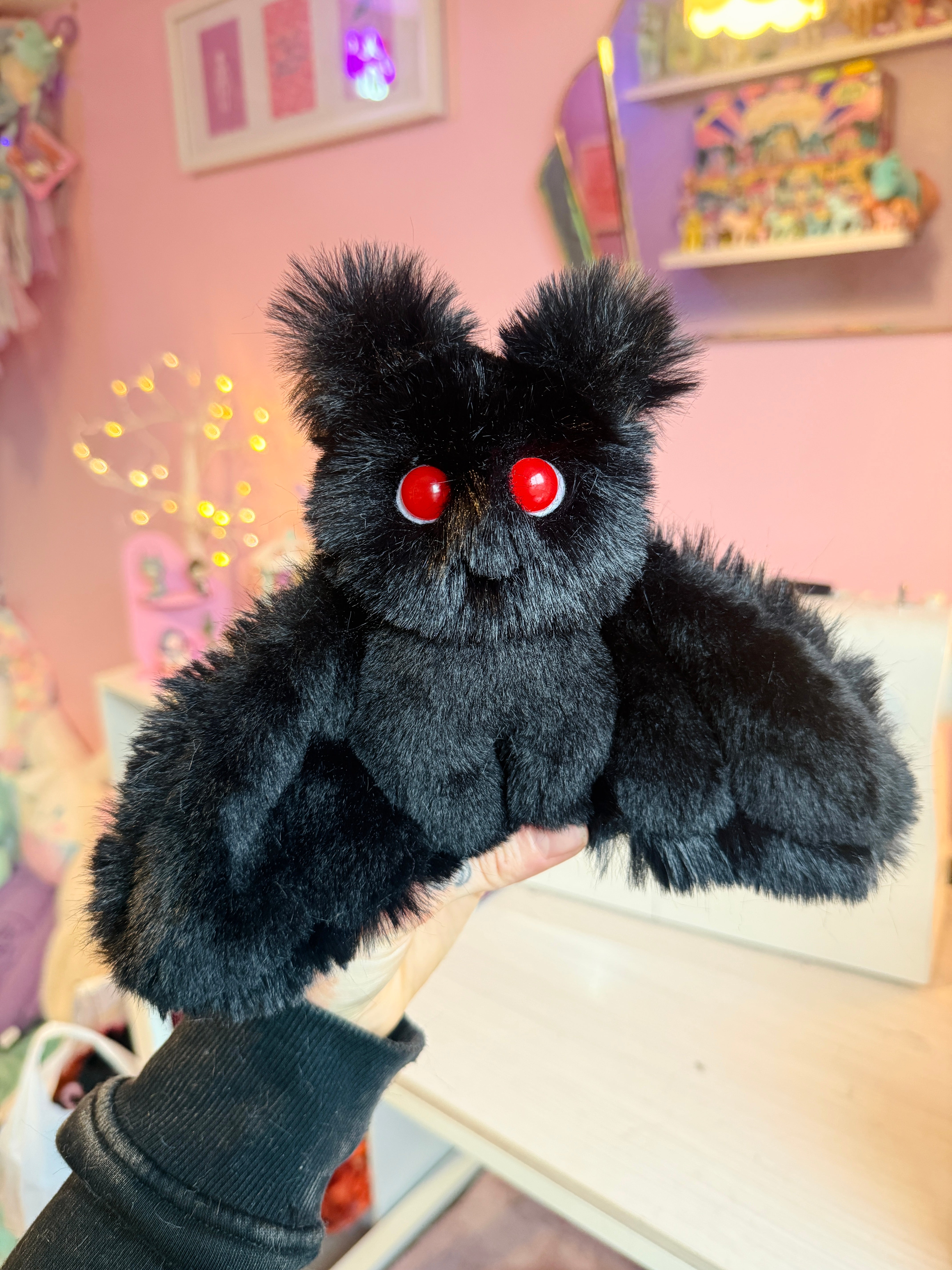 MOTHMAN PALMPUFF - Handmade Mini Luxury Weighted Doll