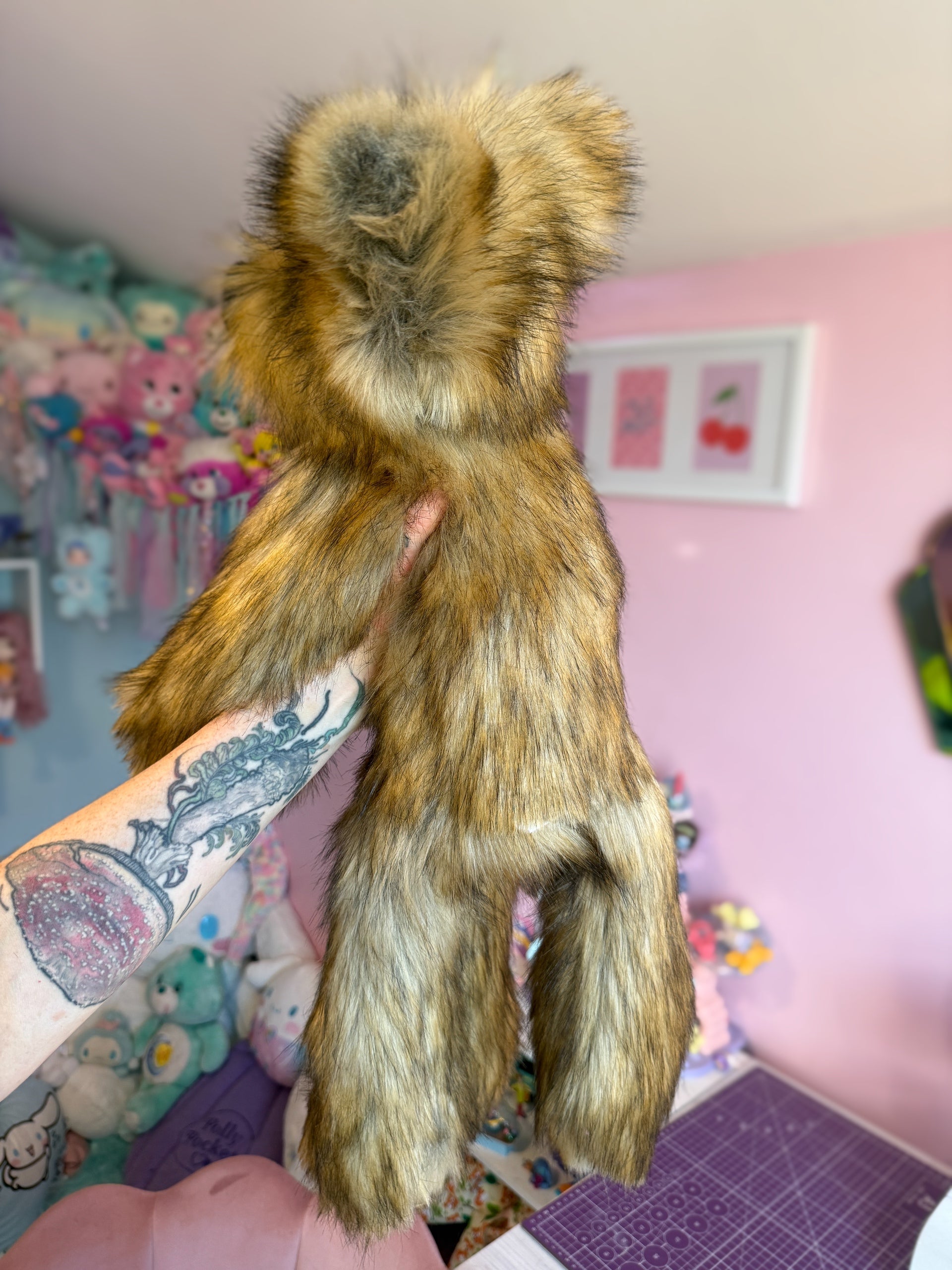 XXL FLUFFY FERAL FOX - Handmade Luxury Weighted Plush Doll