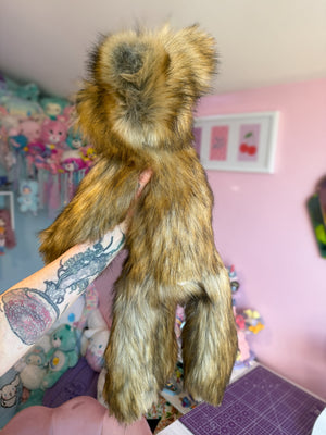 XXL FLUFFY FERAL FOX - Handmade Luxury Weighted Plush Doll