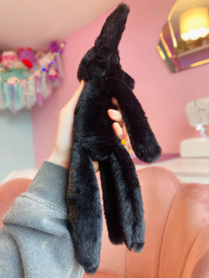 ONYX FOX - Handmade Luxury Weighted Plush Fluffy Fox Doll