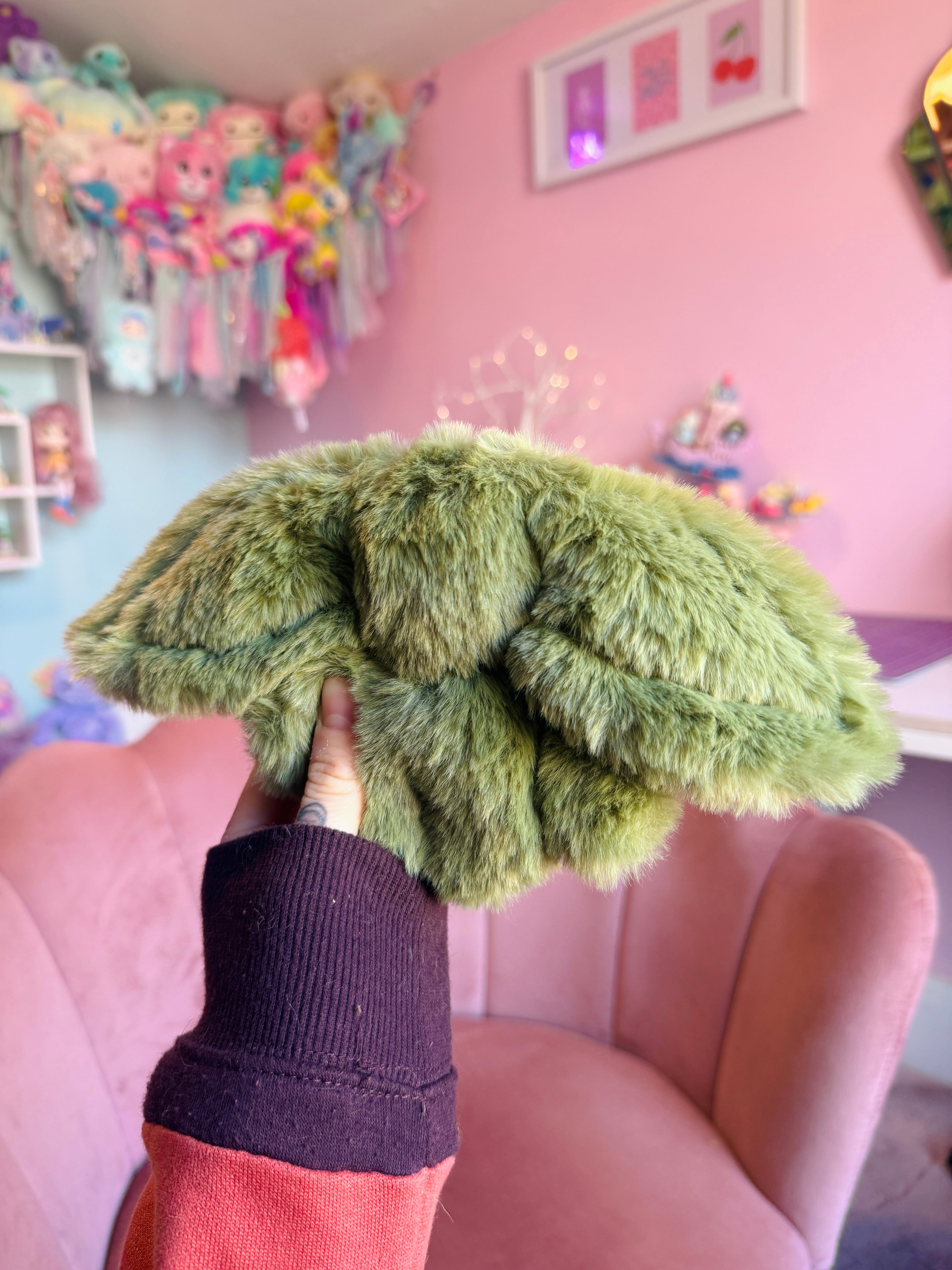 FOREST GOBLIN PALMPUFF (B) - Handmade Mini Luxury Weighted Doll