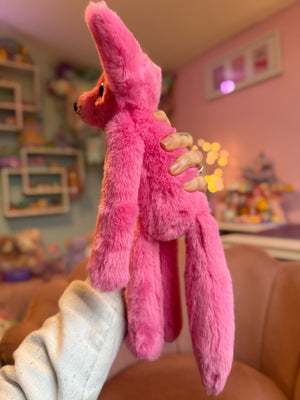 BUBBLEGUM FOX - Handmade Luxury Weighted Fox Doll