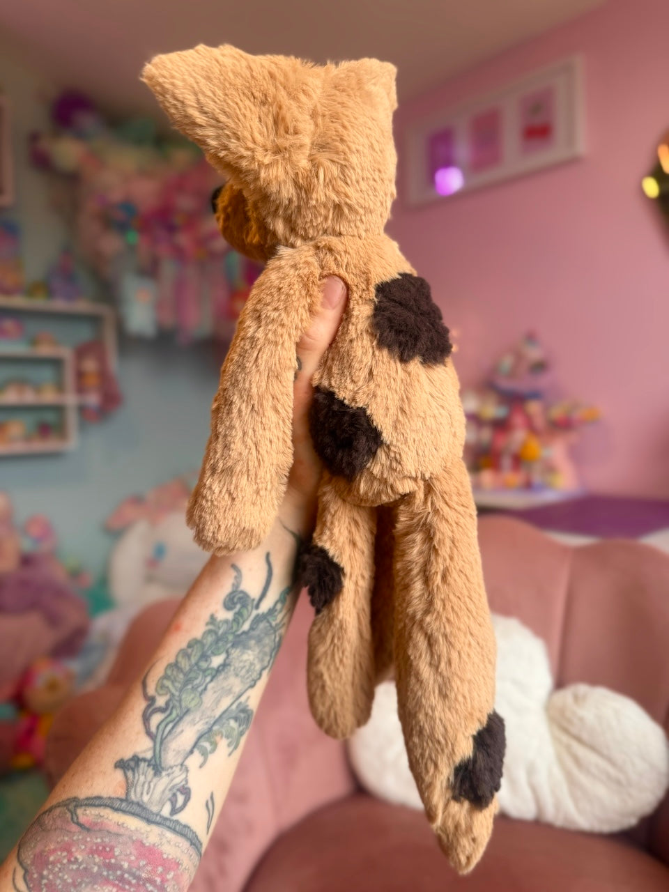 LARGE CHOC CHIP COOKIE FOX - Handmade Luxury Weighted Fox Doll