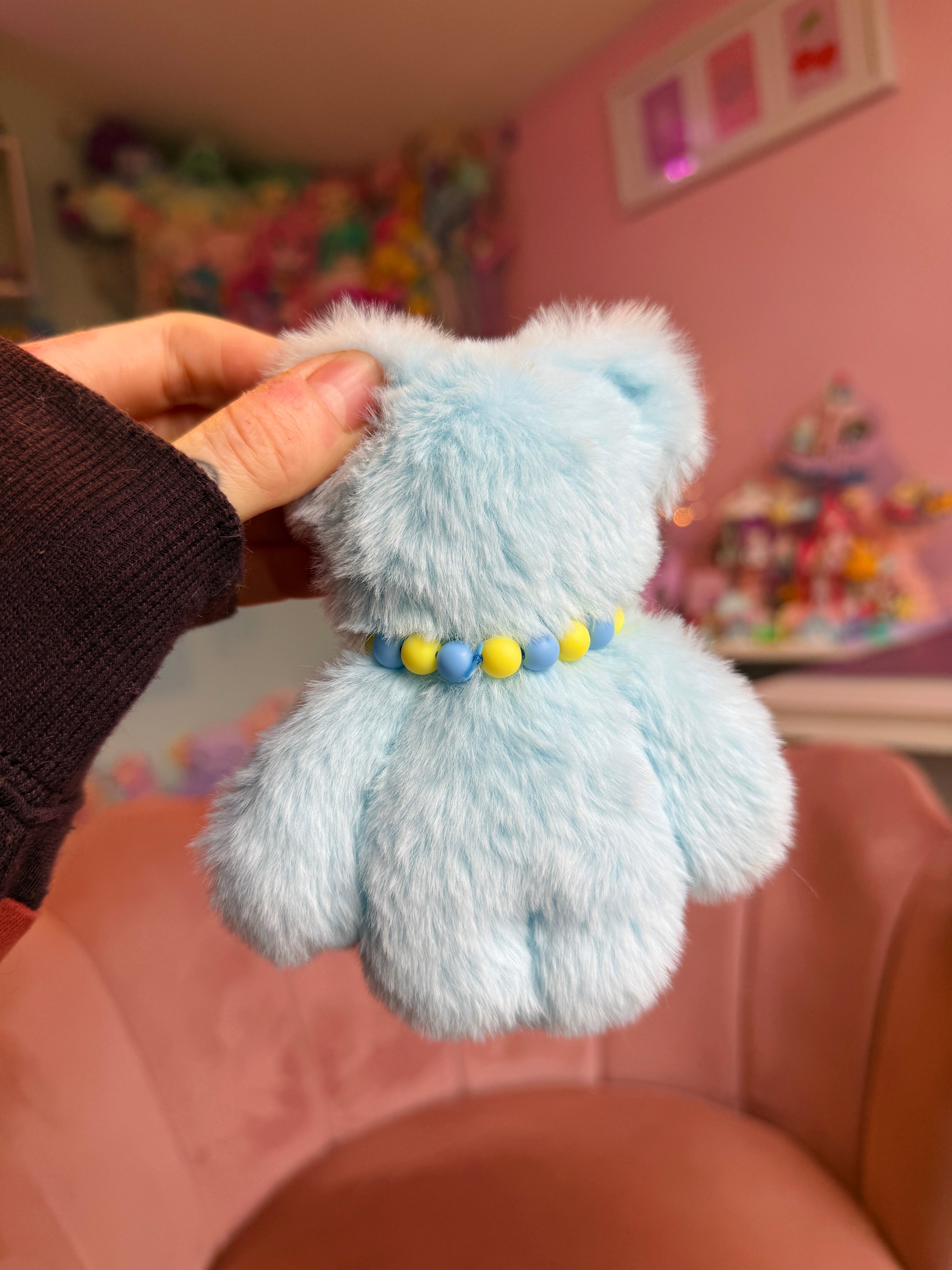 BEDTIME BEAR PALMPUFF - Handmade Mini Luxury Weighted Doll