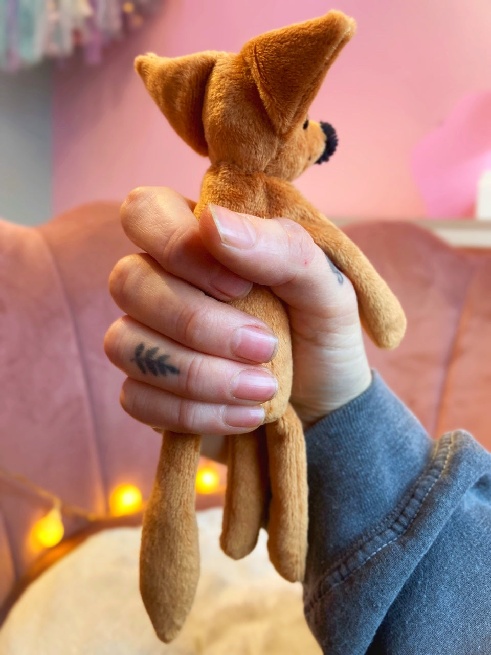 TINY RED FOX - Mini Handmade Luxury Weighted Fox Doll
