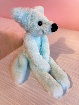 FROST FOX - Handmade Luxury Weighted Plush Fluffy Fox Doll