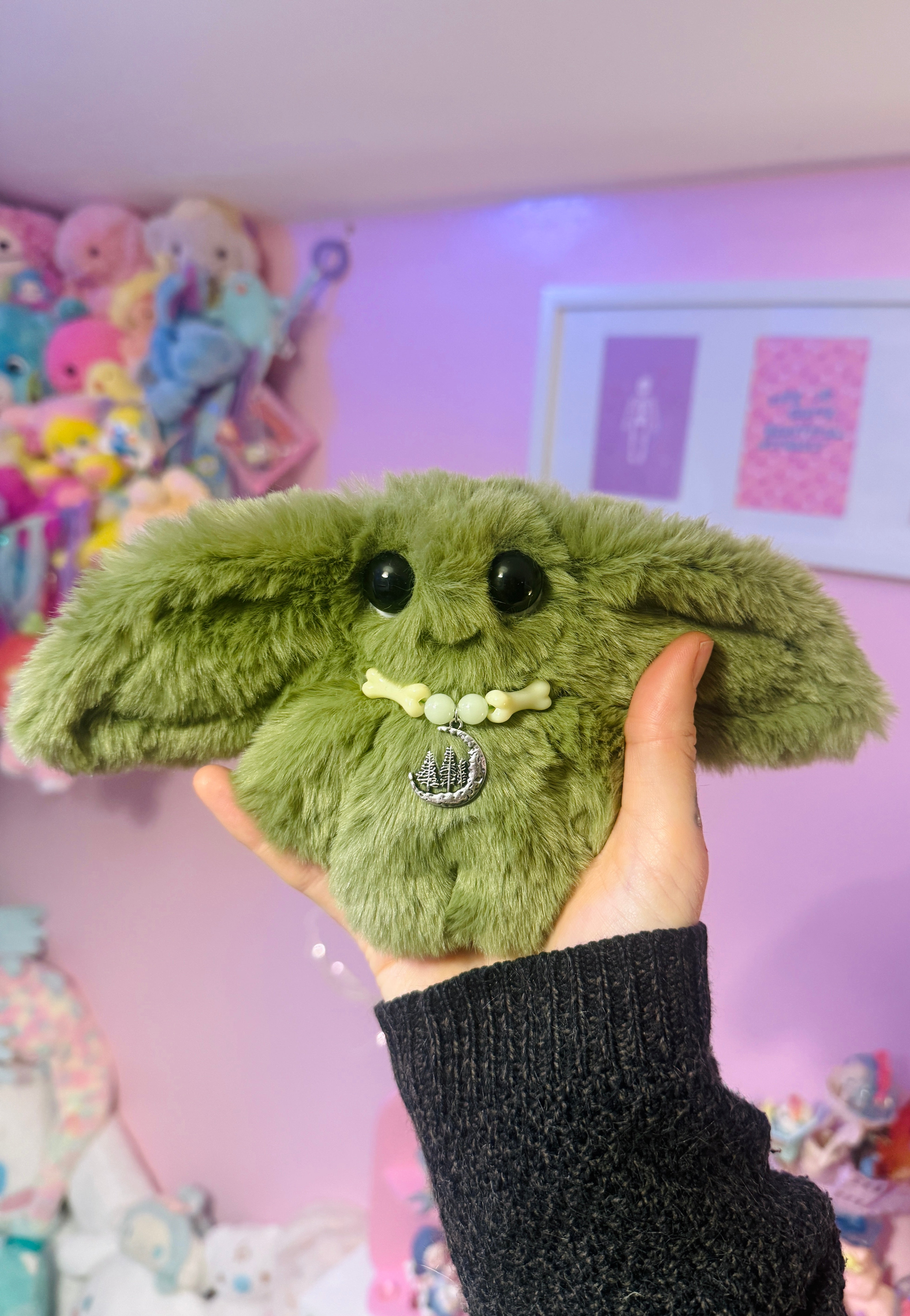 FOREST GOBLIN PALMPUFF (A) - Handmade Mini Luxury Weighted Doll