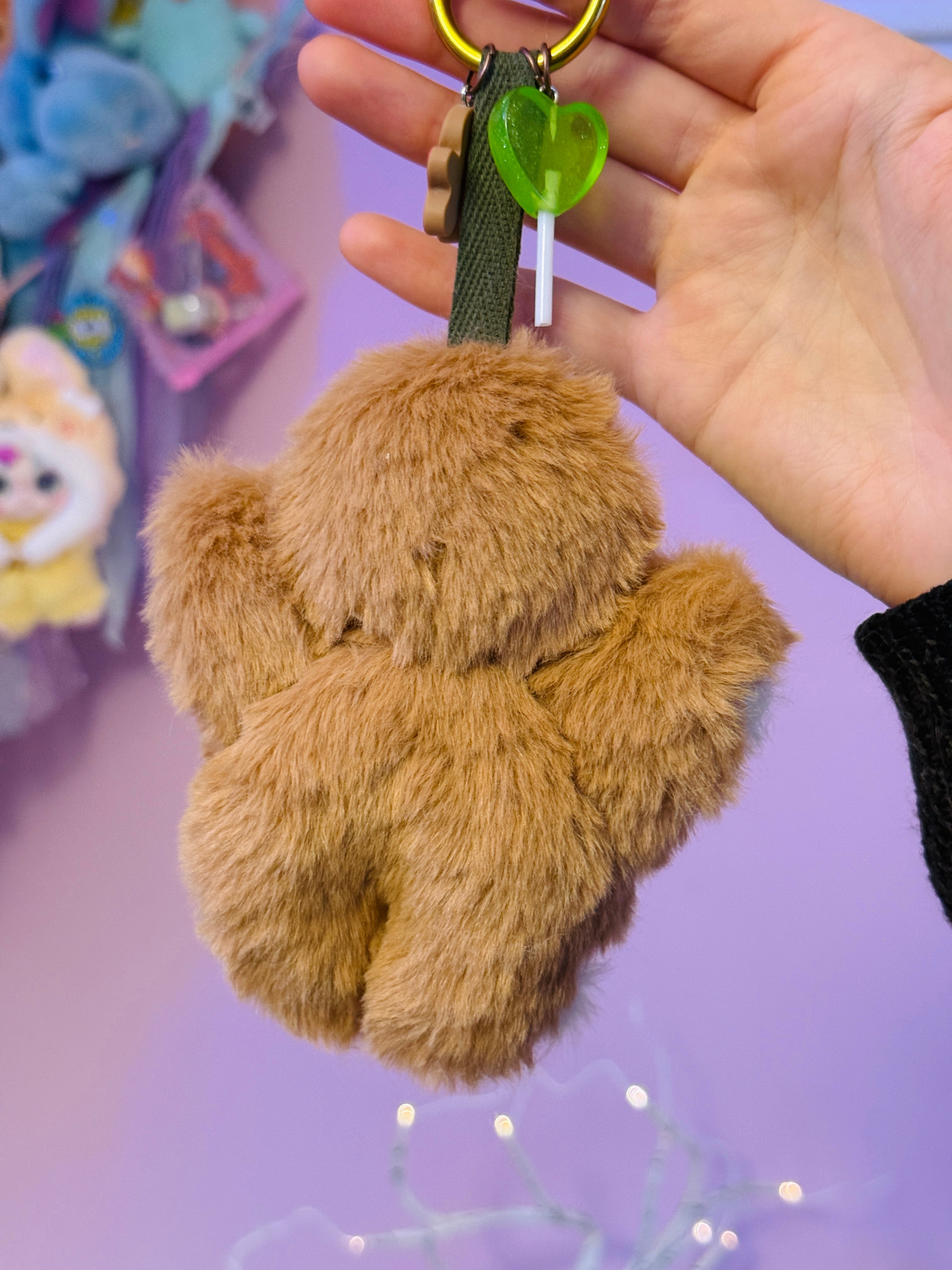 GINGERBREAD PALMPUFF PENDANT (B) - Handmade Mini Luxury Weighted Doll