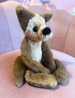 MOCHA FOX - Handmade Luxury Weighted Plush Fluffy Fox Doll