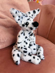 DALMATION FOX - Handmade Luxury Weighted Plush Fluffy Fox Doll