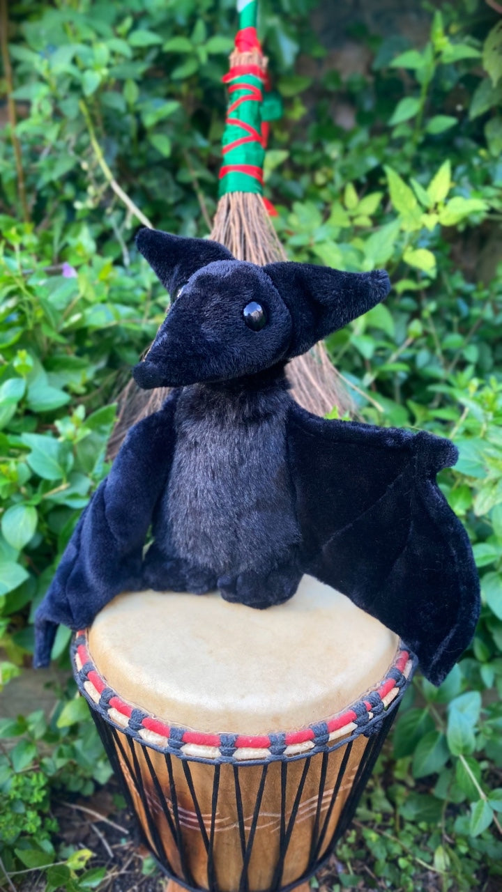 *RESERVED*🦇Pip the Flying Fox🦇- OOAK Handmade Weighted Plush Bat Comfort Creature