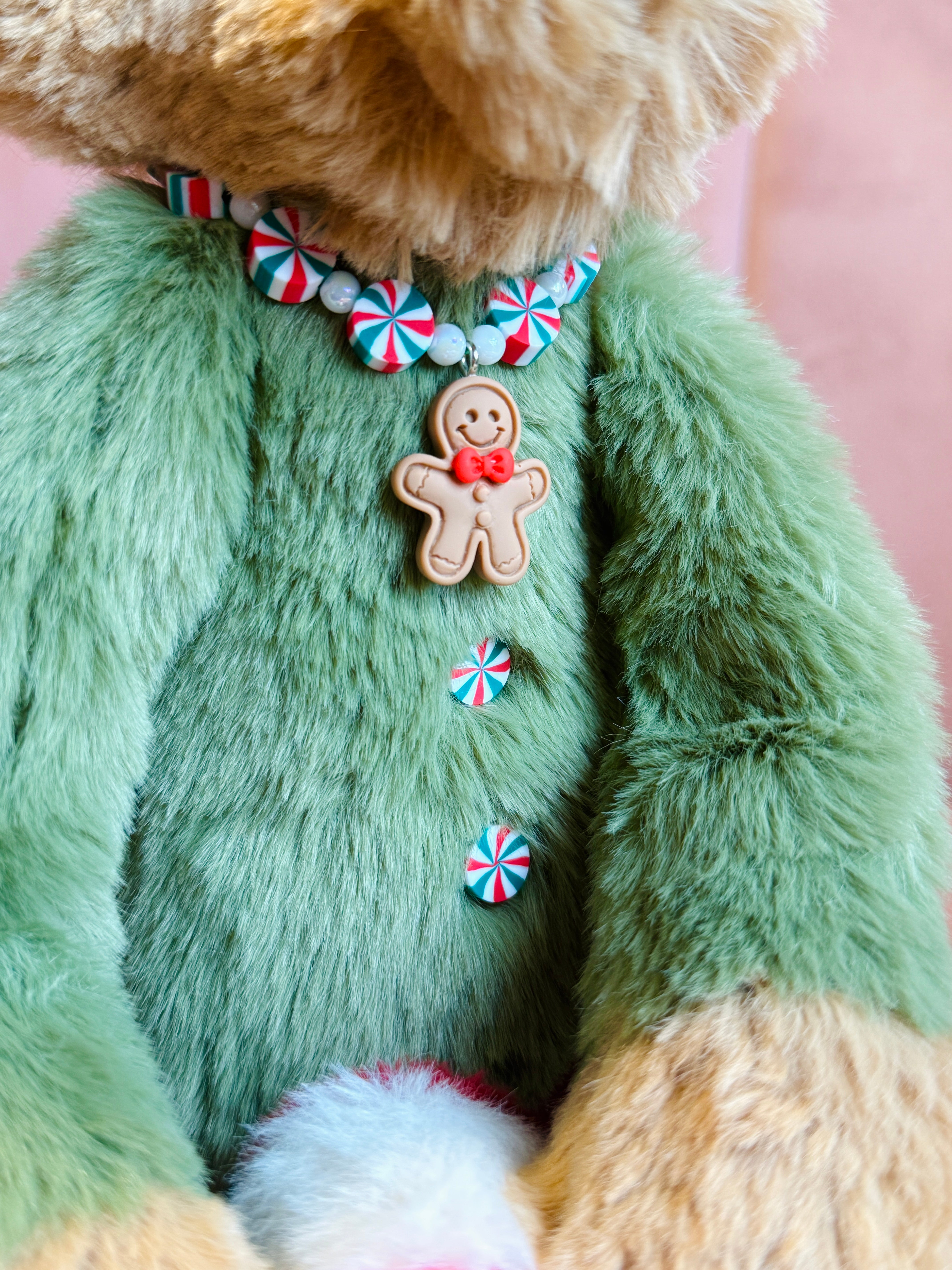 PEPPERMINT ELF FOX - Handmade Luxury Weighted Fox Doll