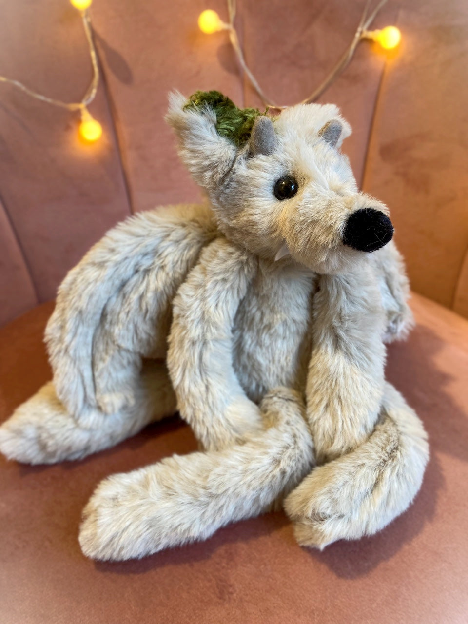 GARGOYLE FOX - Handmade Luxury Weighted Plush Fluffy Fox Doll