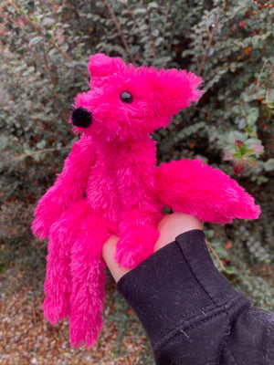 “PEONY” BARBIE FOX - Handmade Luxury Weighted Plush Fluffy Fox Doll
