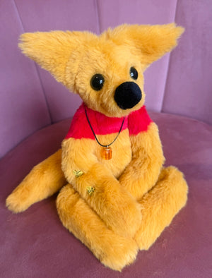 WINNIE THE POOH FOX (B) - Handmade Luxury Weighted Plush Fluffy Fox Doll