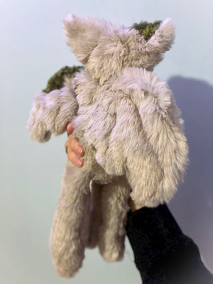 GARGOYLE FOX - Handmade Luxury Weighted Plush Fluffy Fox Doll