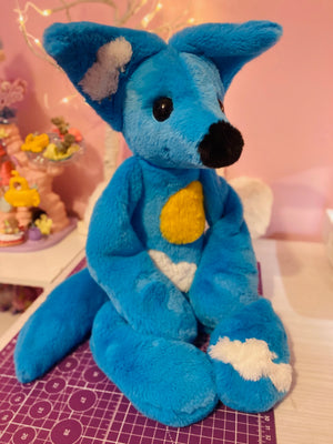 XL SUNNY SKIES FOX - Handmade Luxury Weighted Plush Fluffy Fox Doll