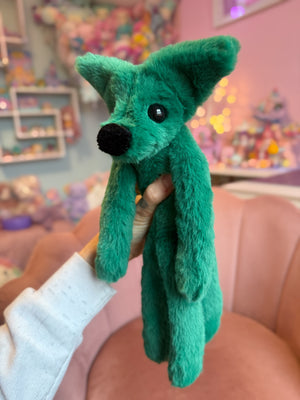 EMERALD FOX - Handmade Luxury Weighted Fox Doll