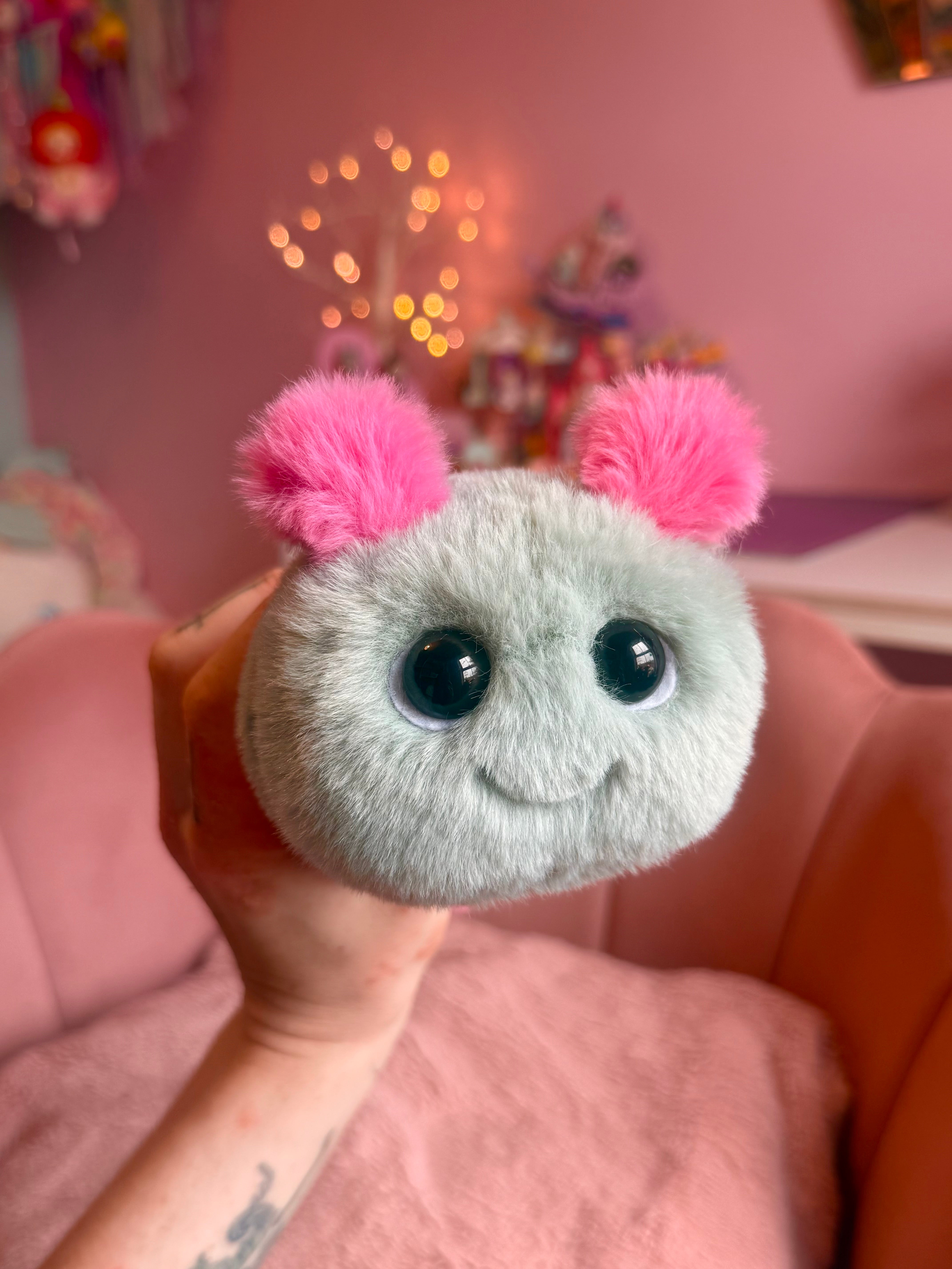 WATERMINT PUDGEPUFF CATERPILLAR - Handmade Luxury Weighted Pudgepuff Doll